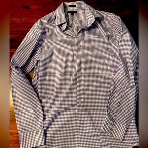 Banana Republic Men’s Non-Iron Purple Gingham Button Down Shirt